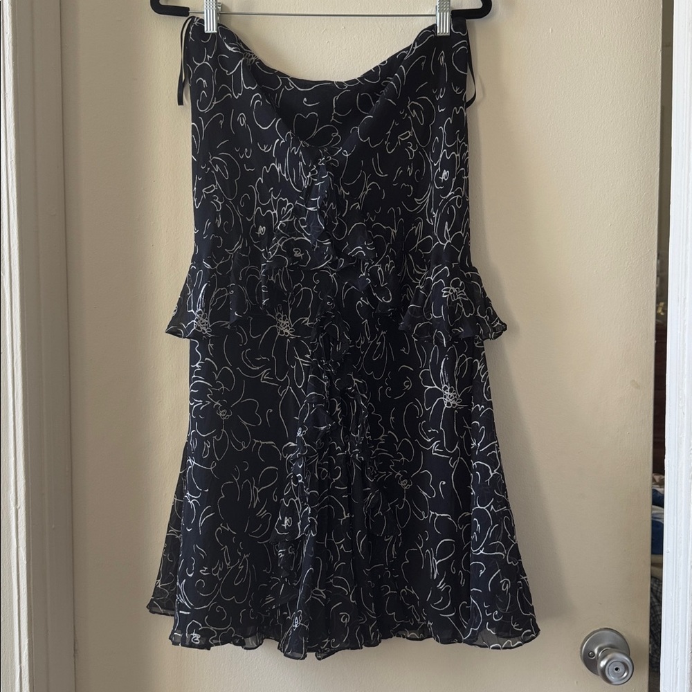 Ralph Lauren Silk Ruffle Detail Skirt